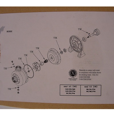 Ebara sealkit DWO Kool-Keramiek-NBR